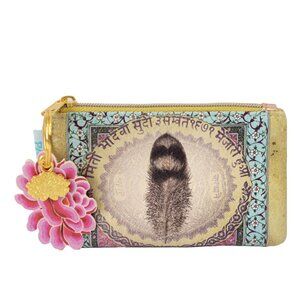 NWT New Love Feather Coin Purse Vegan Leather